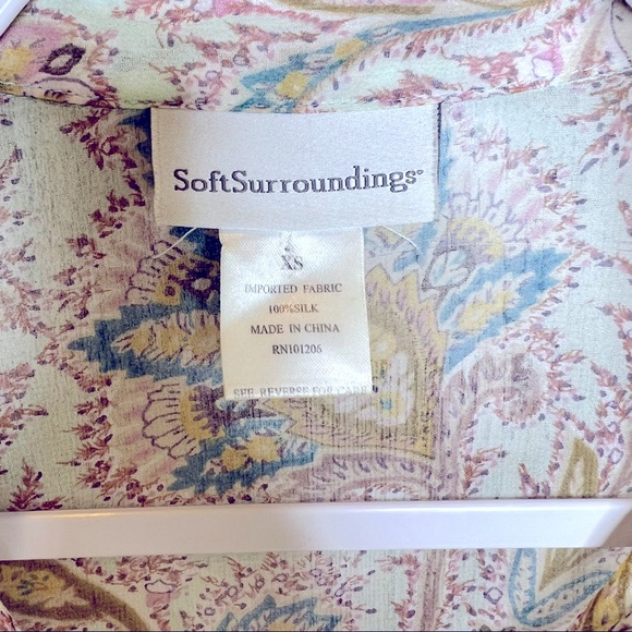Soft Surroundings Button Silk Top - Picture 6 of 6